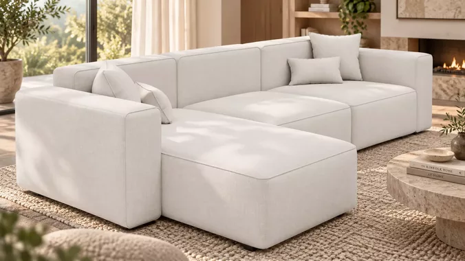 Modern Modular Sectional Sofa L Shape Couch 3D Model