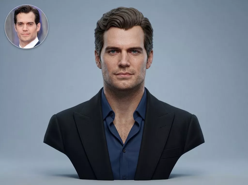 Henry Cavill 3D Printable Bust 3D print model