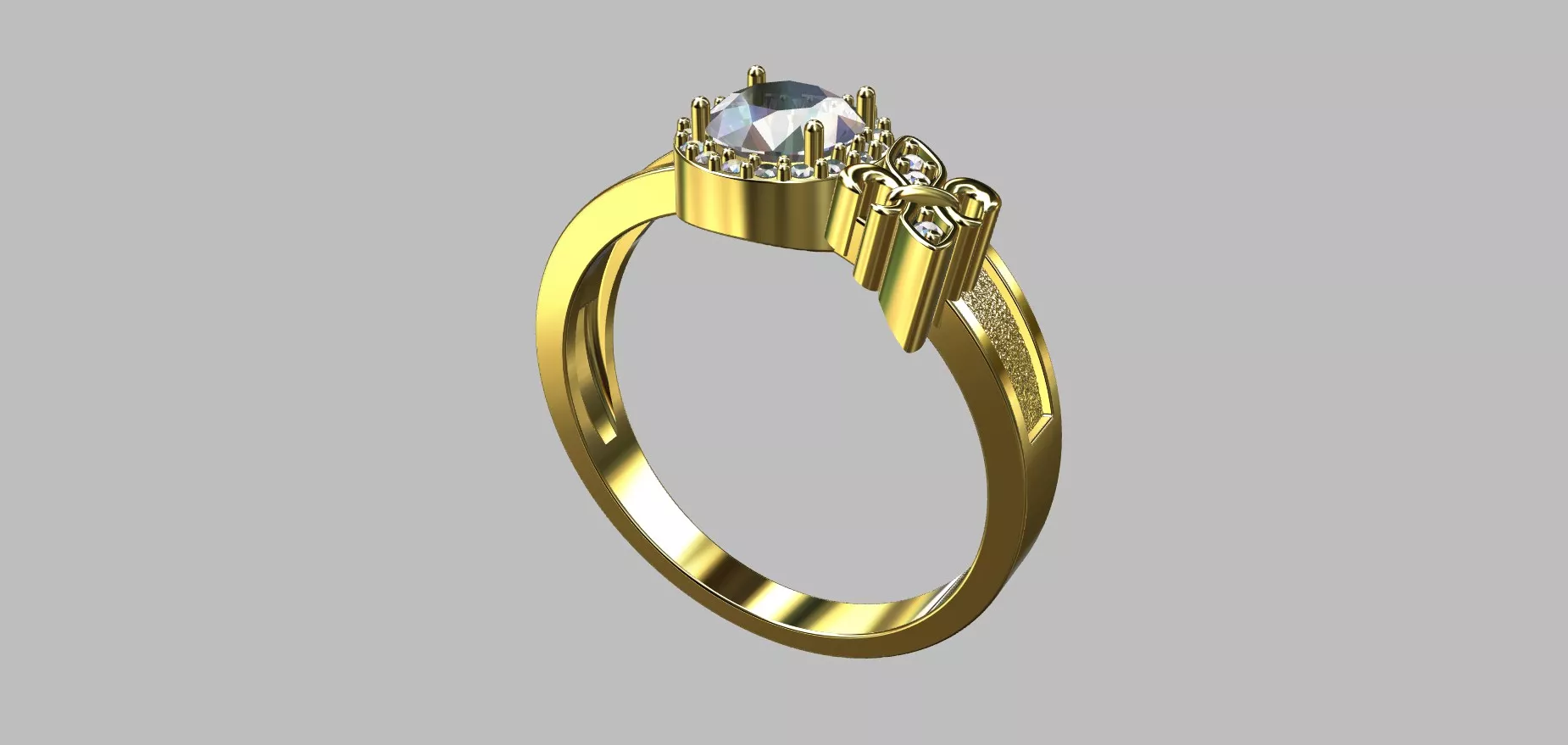 Fleur de lis Graduation Ring Size 22 50 3D print model