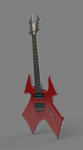 Fantasy Electric Guitar Low-poly 3D model