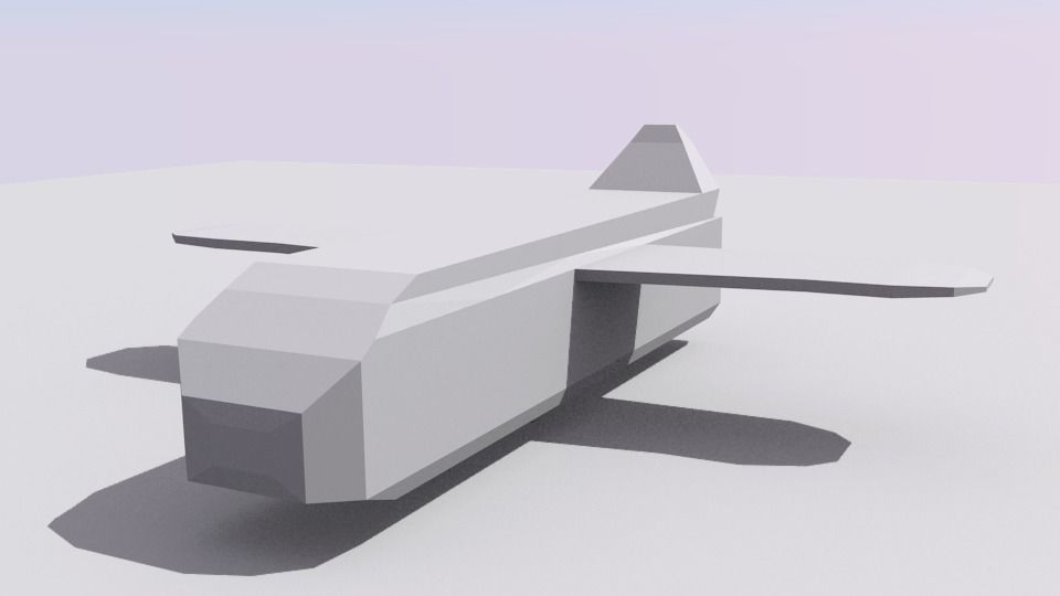 Low-poly jet plane Low-poly 3D model_0