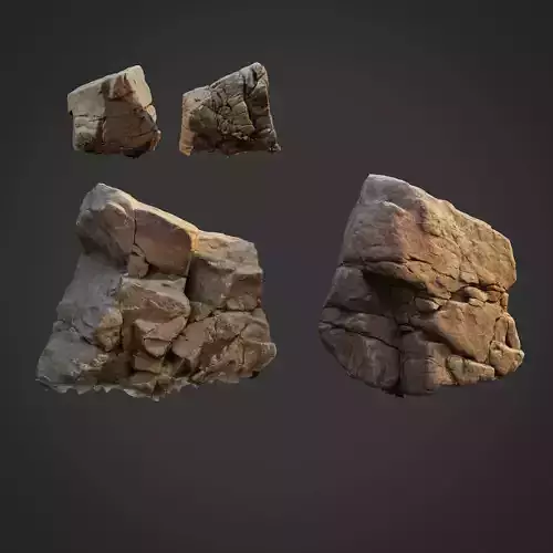 3d scanned nature stone 010 3D model