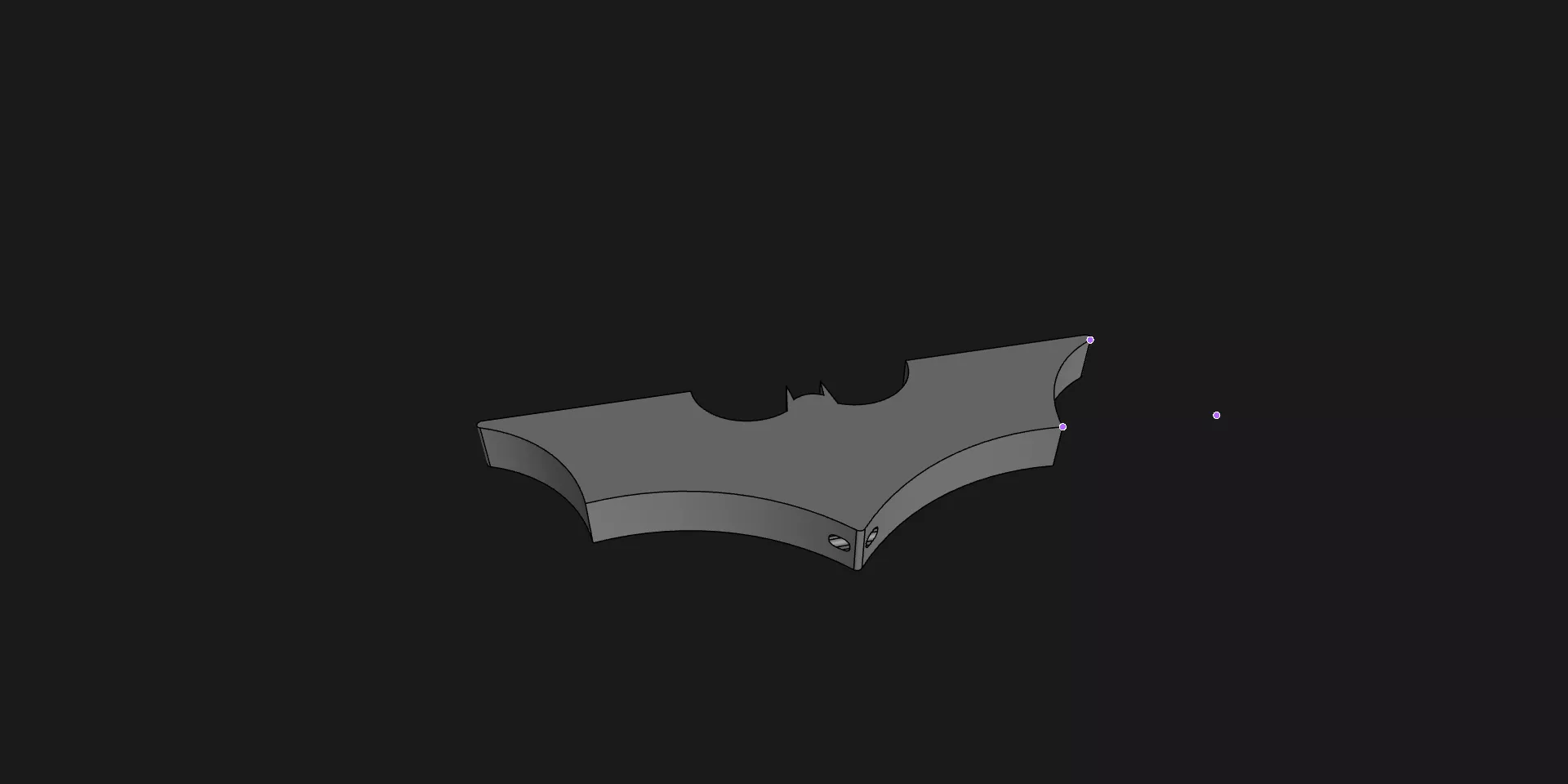 Batman Boomerang Keychain Free 3D print model