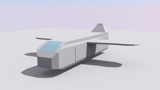 Low-poly jet updated