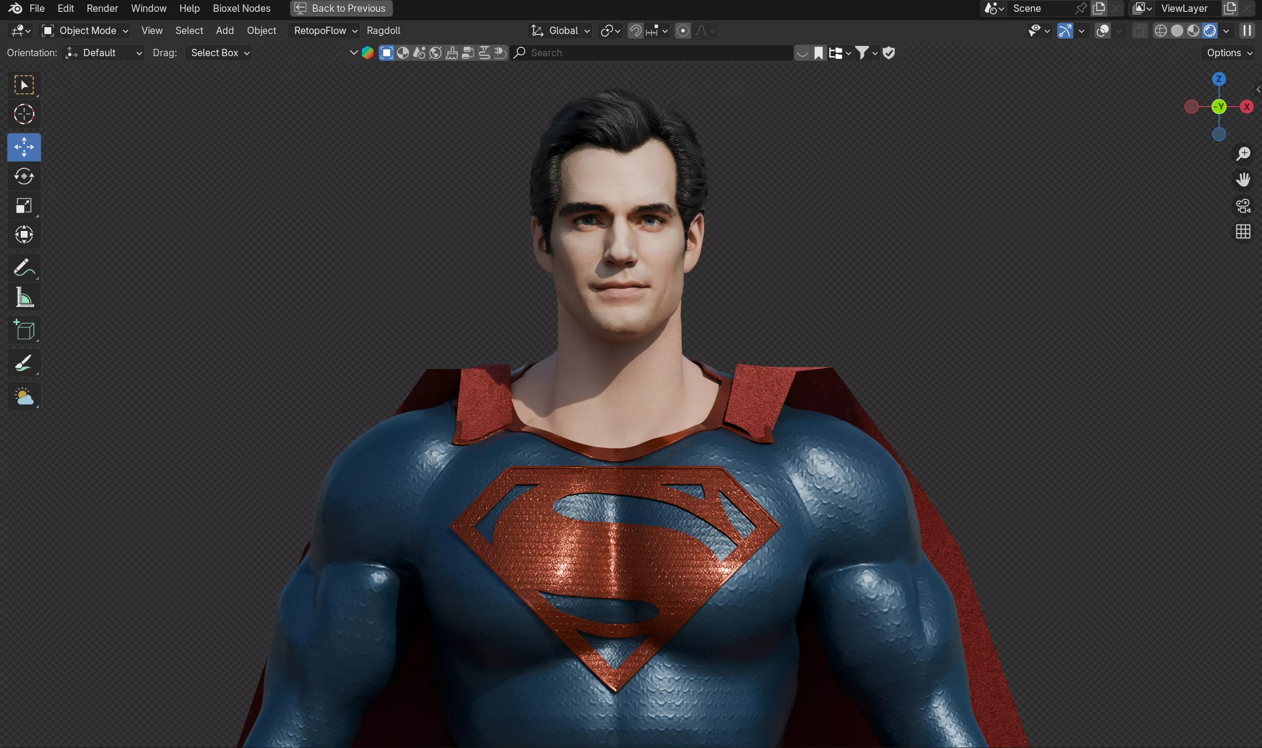 Henry Cavill Superman 3d Model Low-poly 3D model