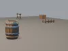 3D model Low Poly Medieval Riverside and Fishing Props Pack PBR VR / AR ...