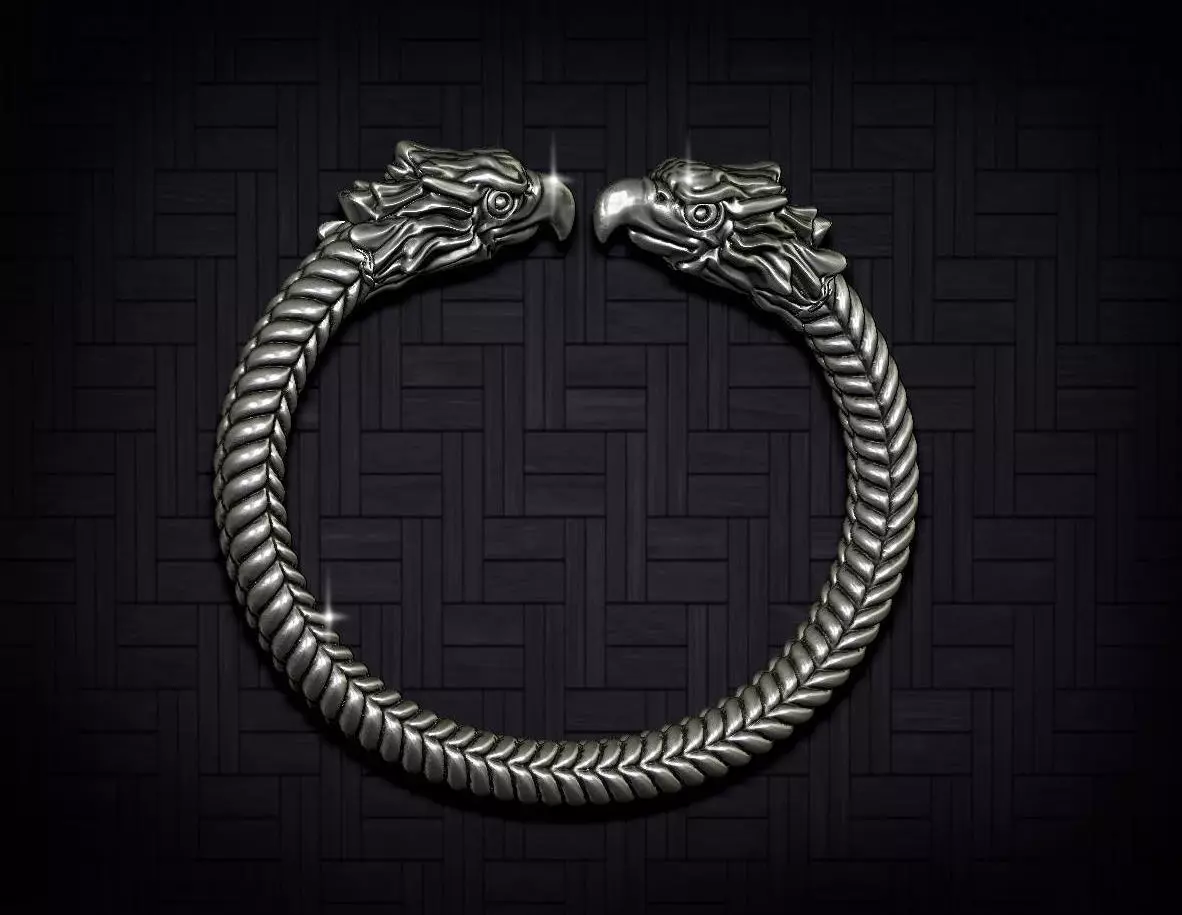 eagle bracelet 3D print model_0
