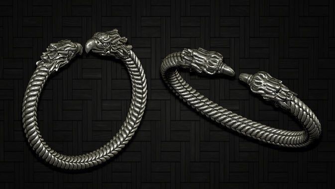 eagle bracelet 3D print model_1