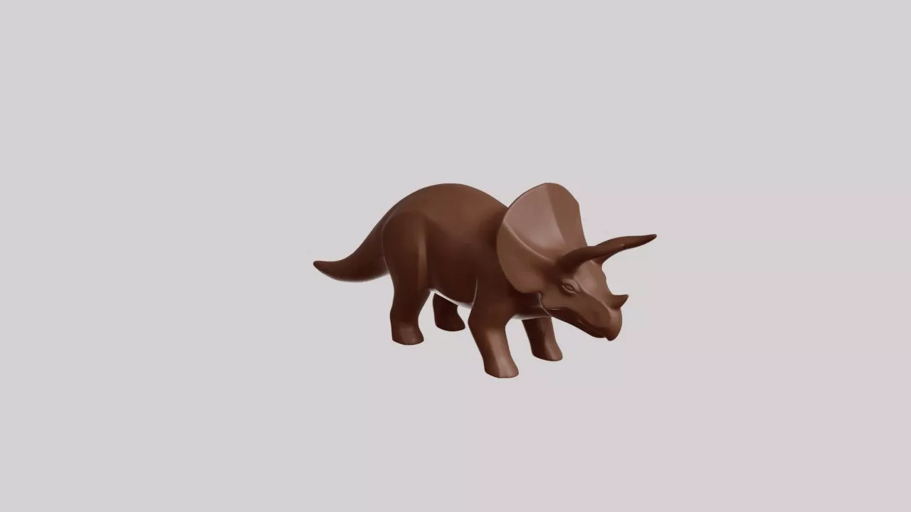 Minimalist Triceratops Sculpture 3D print model