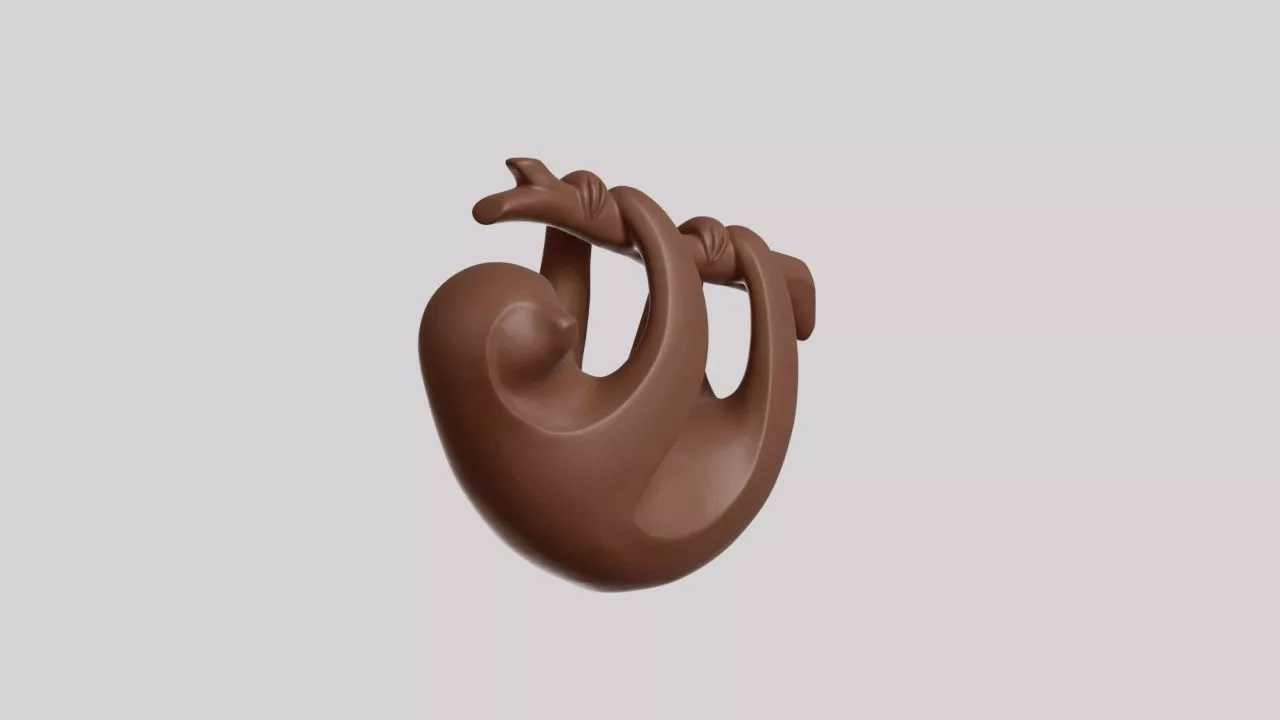 Minimalist Sloth Sculpture 3D print model