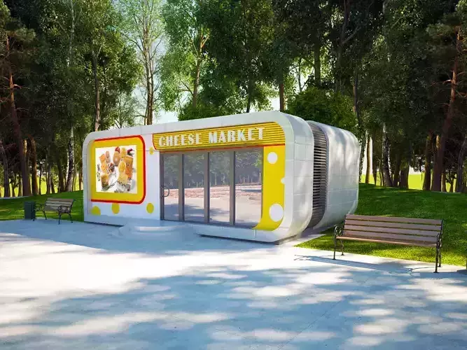 Cheeze market 3D model