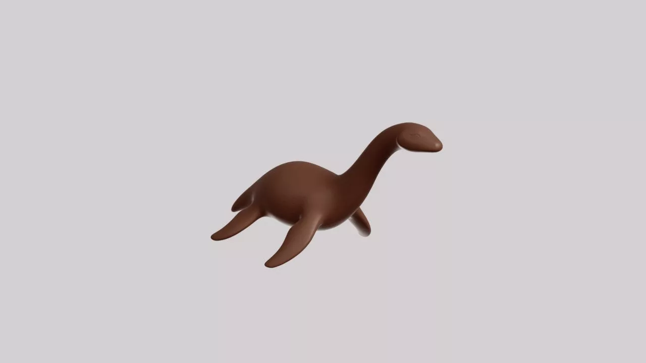 Minimalist Plesiosaurus Sculpture 3D print model