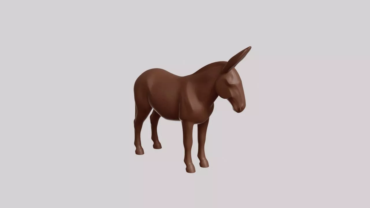 Minimalist Mule Sculpture 3D print model