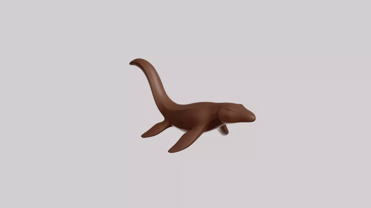 Minimalist Mosasaurus Sculpture 3D print model