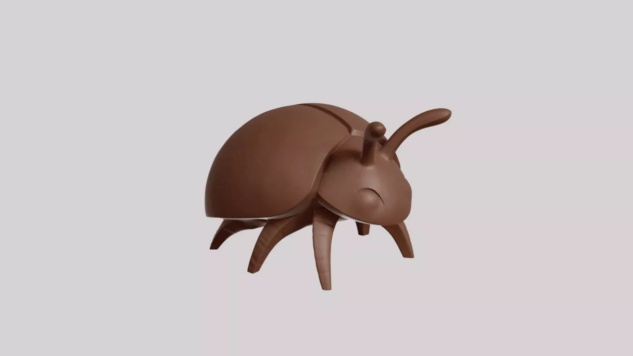Minimalist Ladybug Sculpture 3D print model