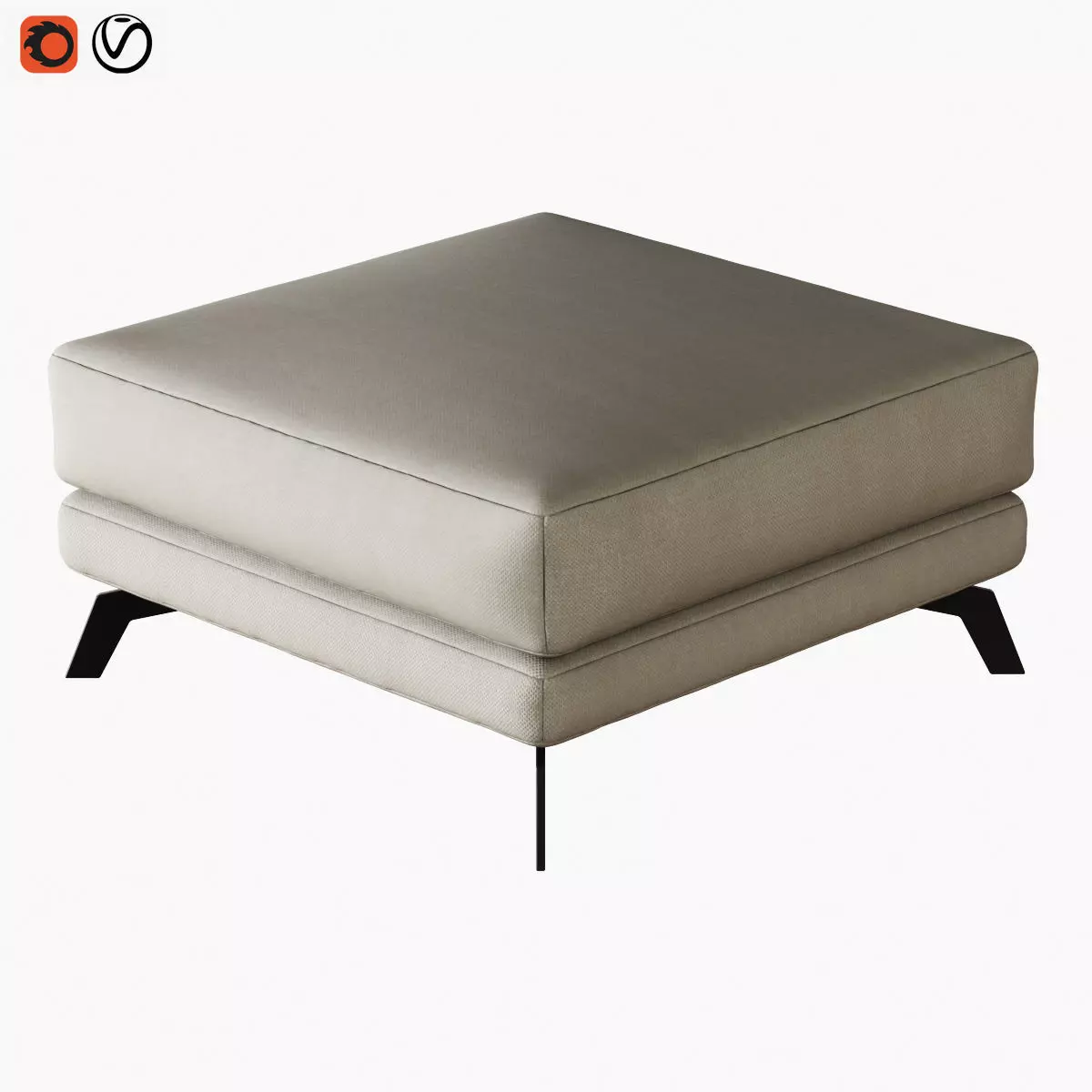 Pouf Ditre Shade 3D model_0