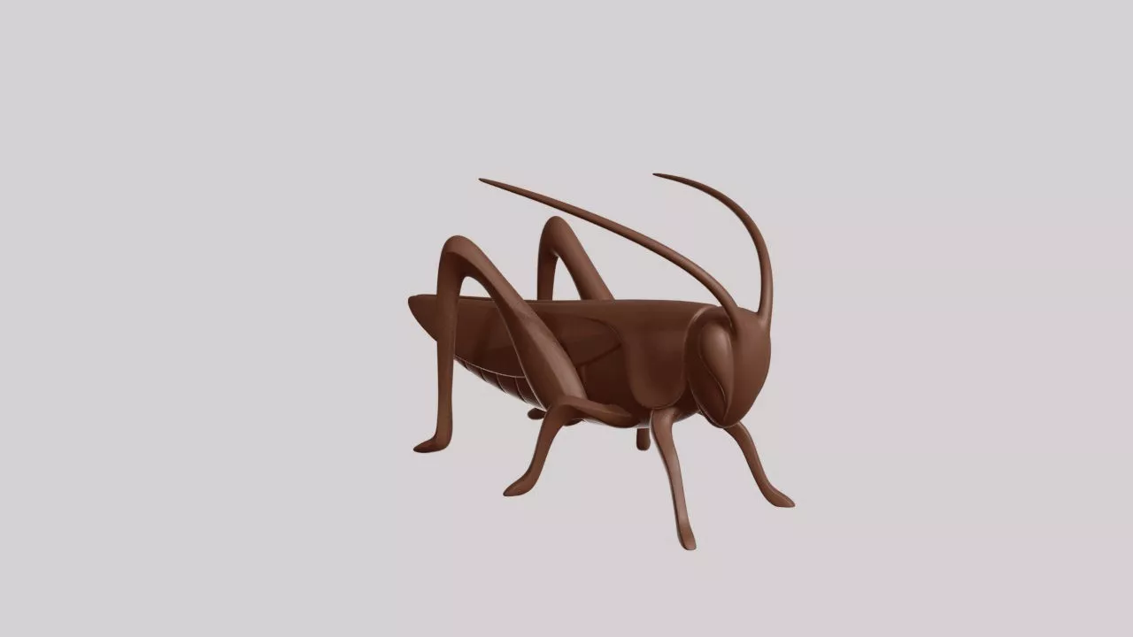 Minimalist Grasshopper Sculpture 3D print model