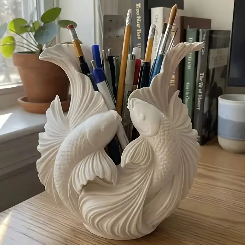 Luxury Koi Fish Pair Porcelain Vase 3D Model Print Ready 3D model