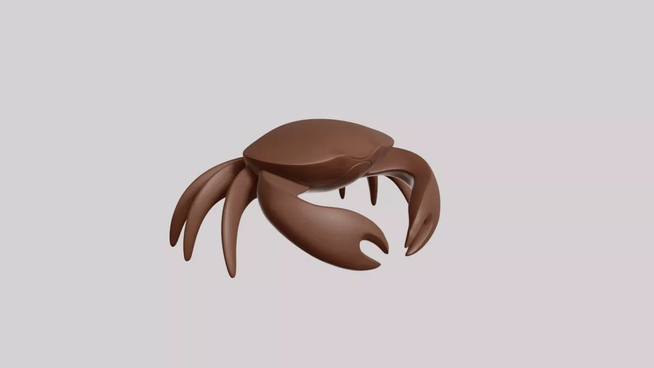 Minimalist Crab Sculpture 3D print model