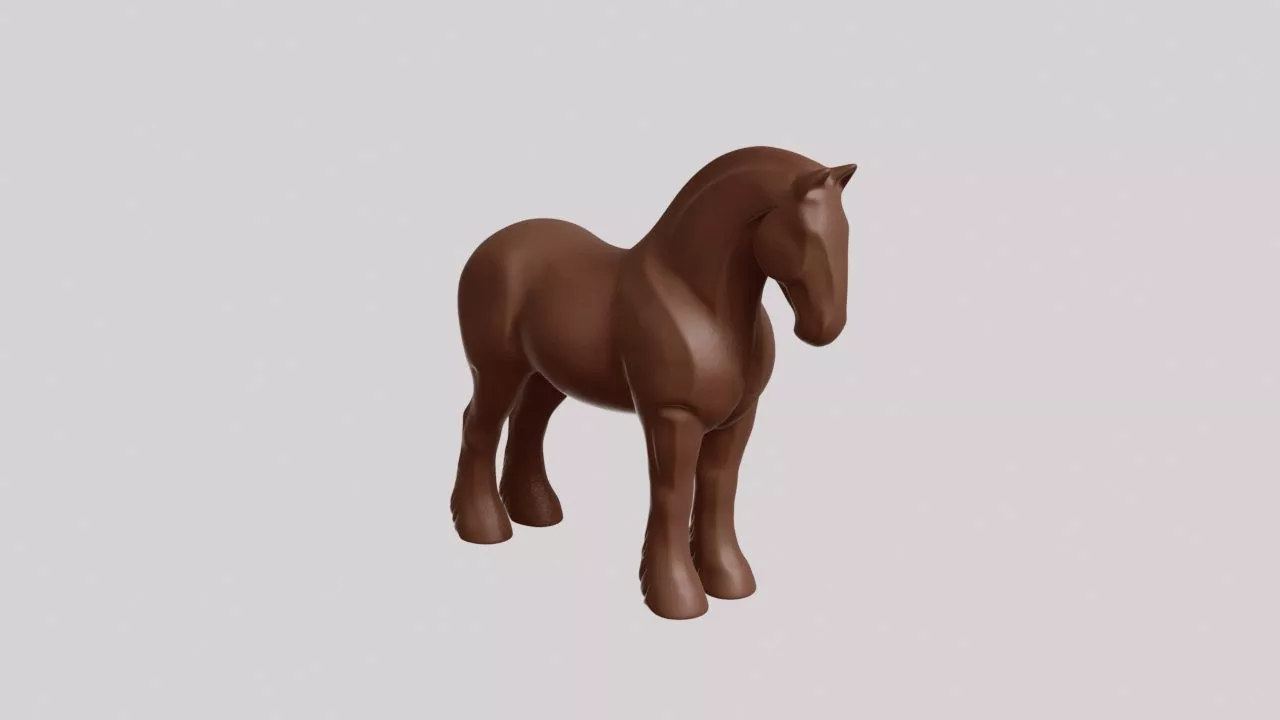 Minimalist Clydesdale Sculpture 3D print model