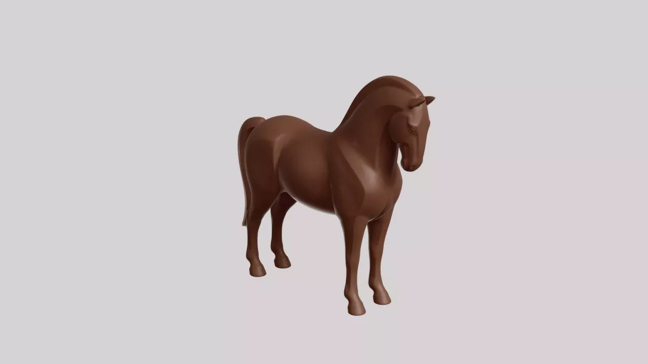 Minimalist Andalusian Horse Sculpture 3D print model