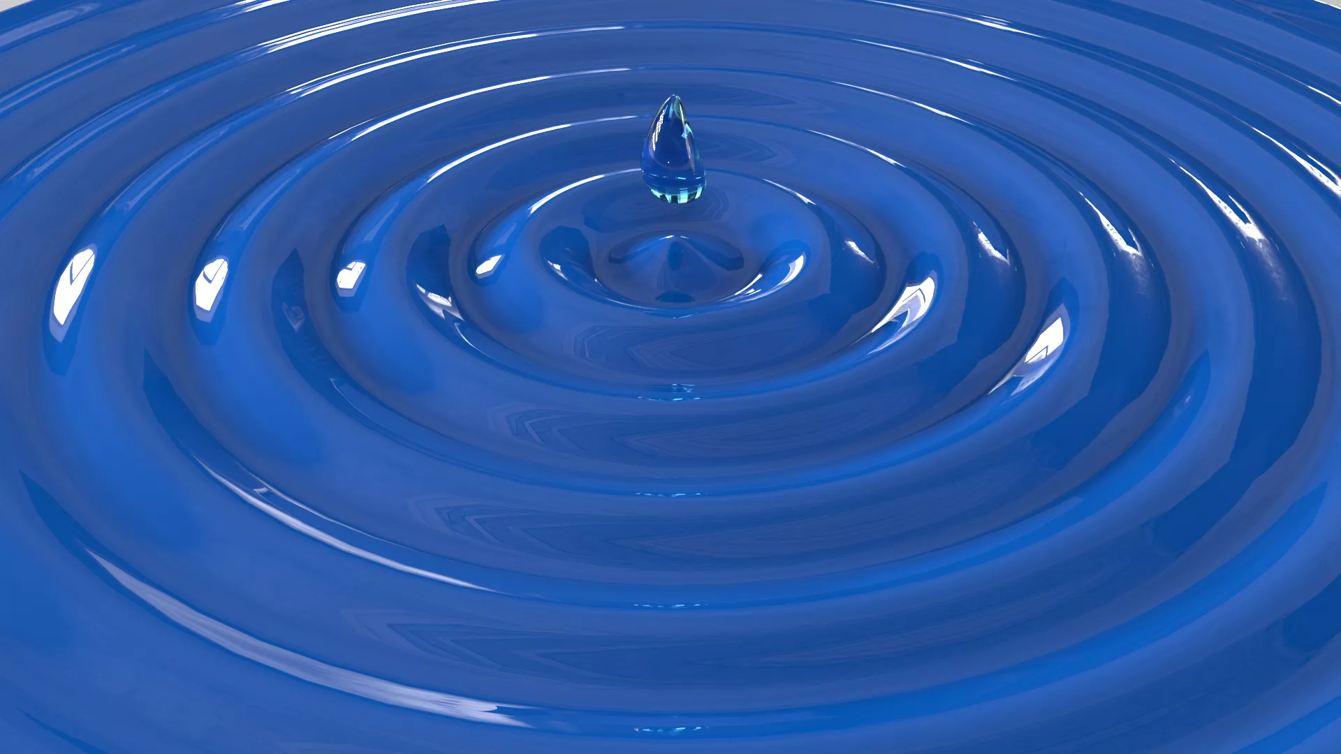 Water Surface with Drop PBR Low-poly 3D model