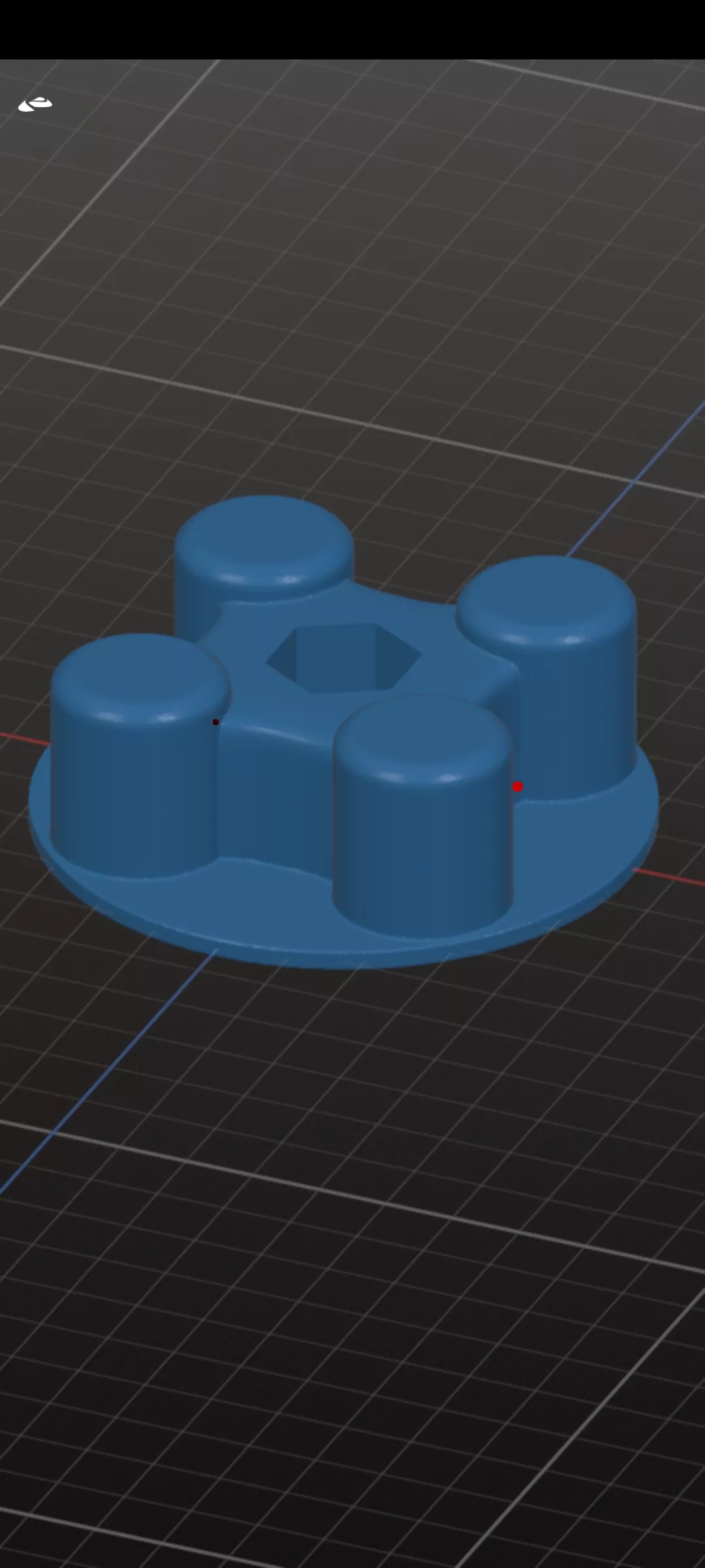 Nut holder of the stepladder hinge 3D print model