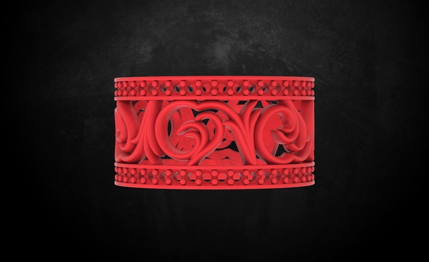 Ring with diamonds 138 3D print model_7