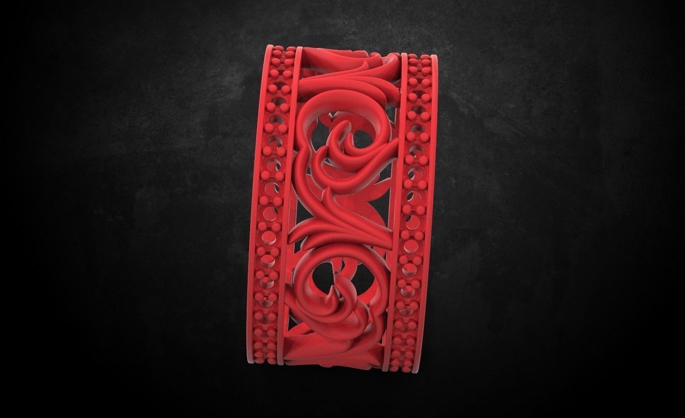 Ring with diamonds 138 3D print model_9