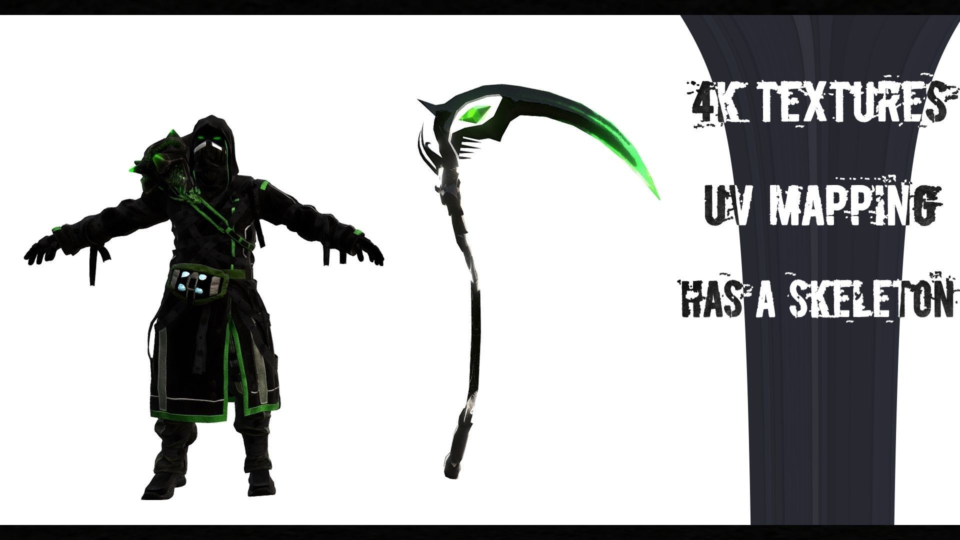 Dark Warlock 4k Low-poly 3D model_1