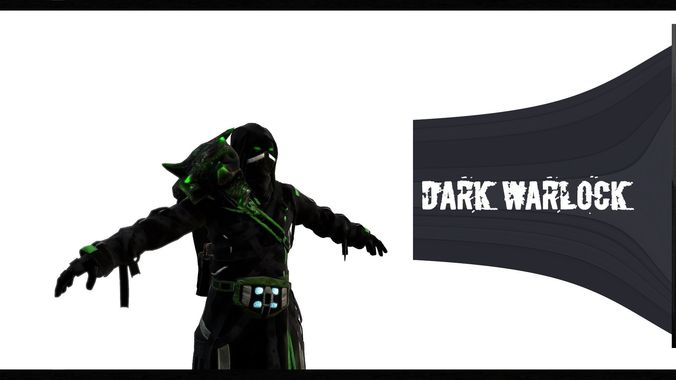 Dark Warlock 4k Low-poly 3D model