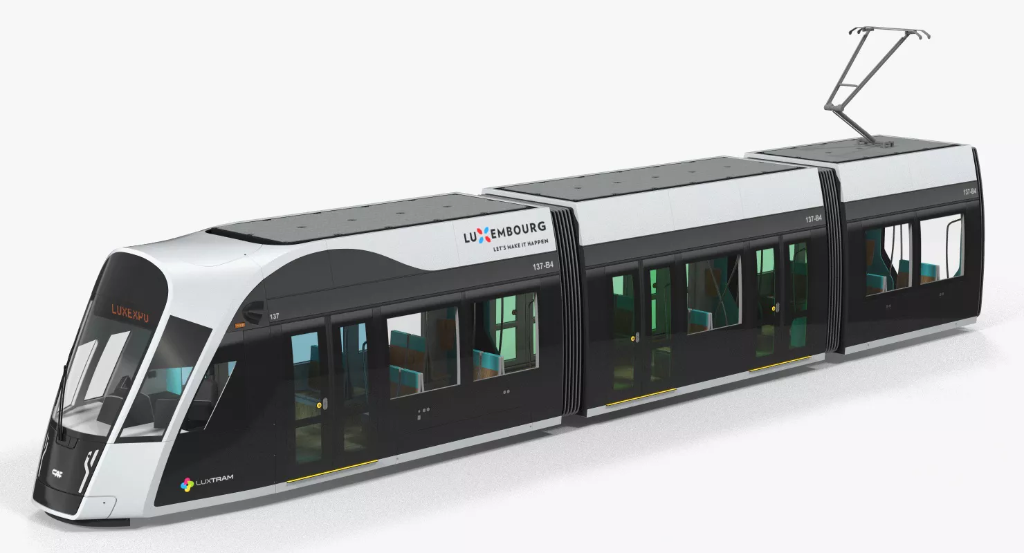 Luxembourg Tram Urbos 3D model