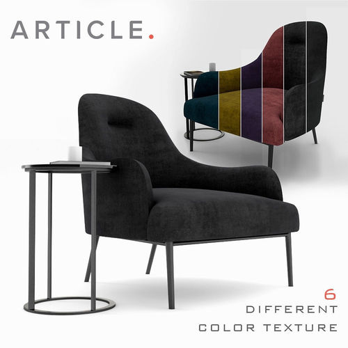Embrace Mica Chair Low-poly 3D model