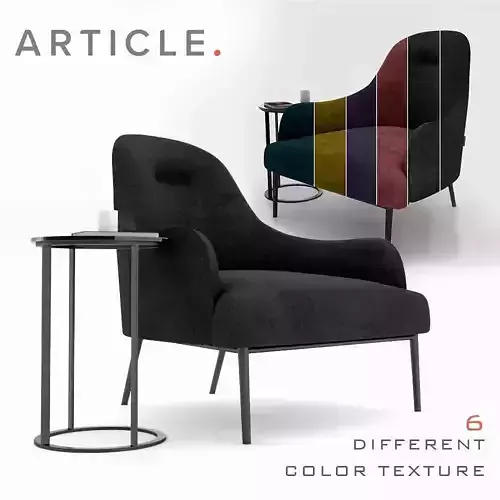 Embrace Mica Chair Low-poly 3D model