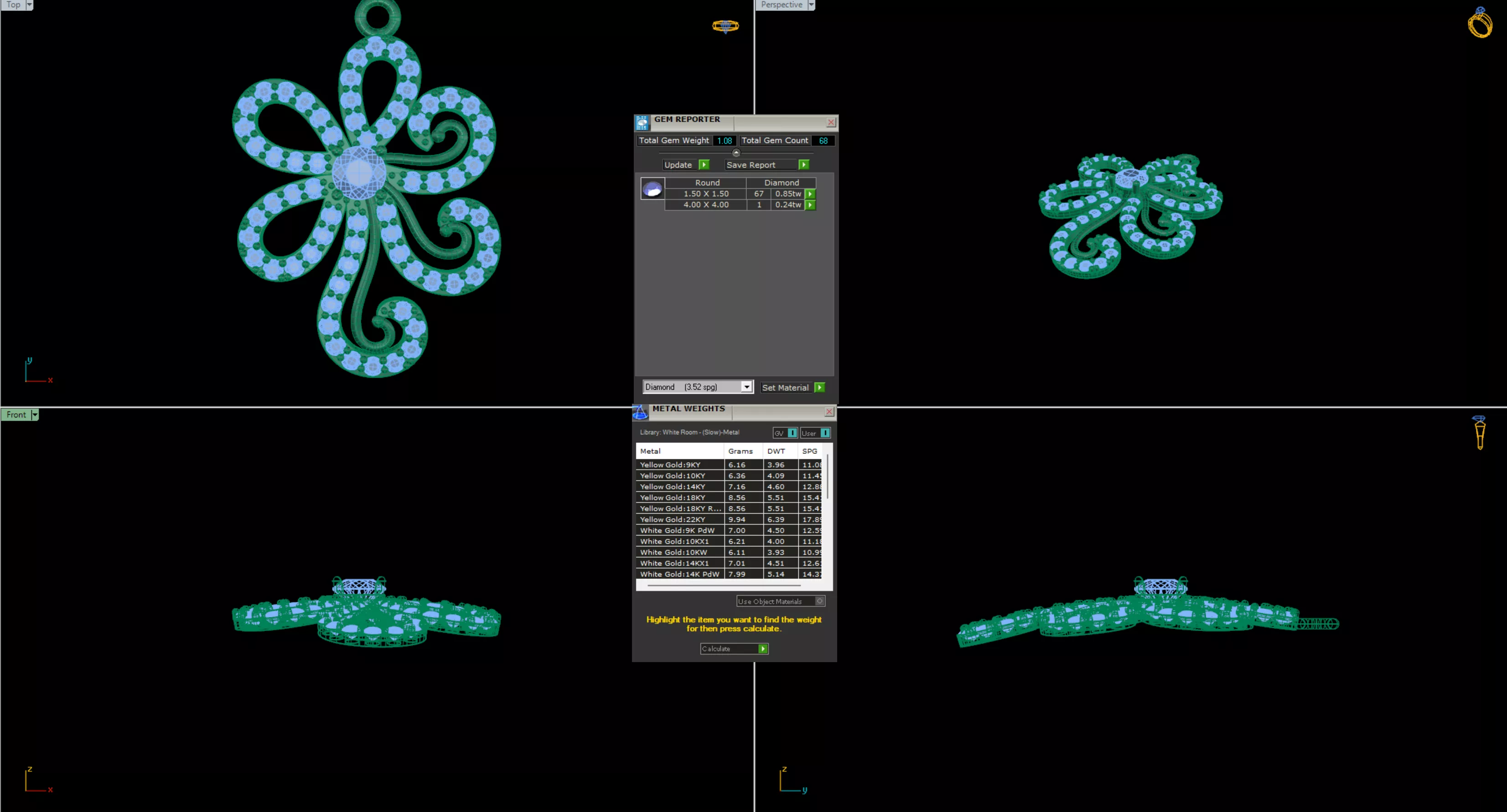Asymmetrical Blossom Tendril Drop 3D print model