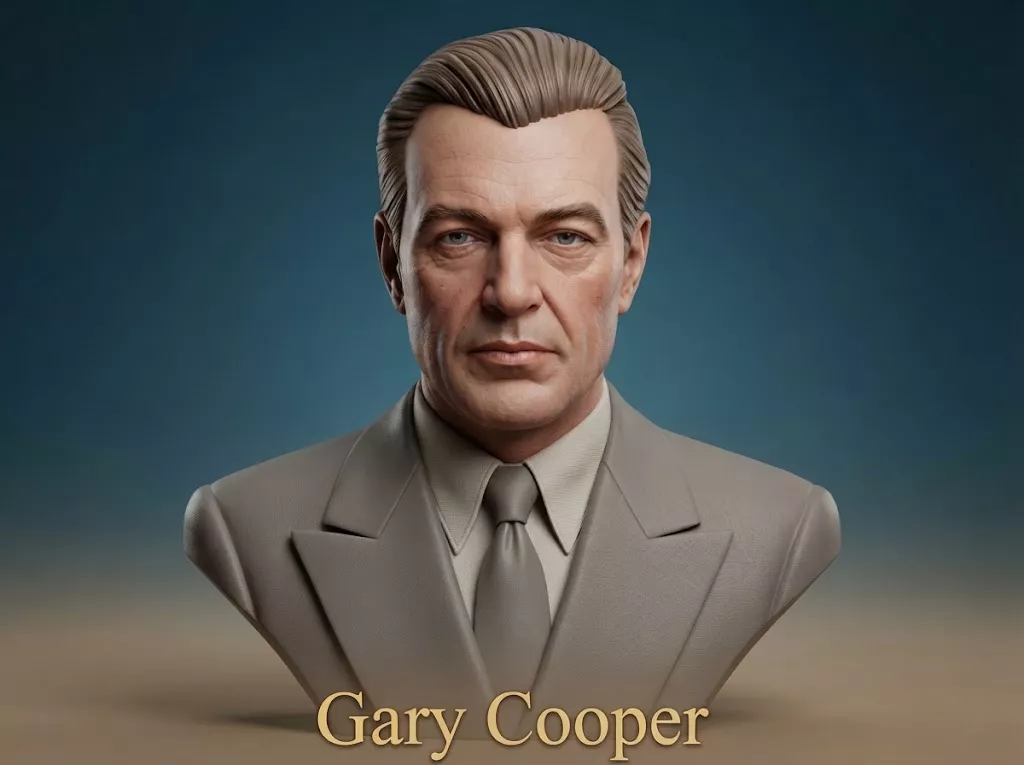 Gary Cooper Bust 3D Printable 3D print model