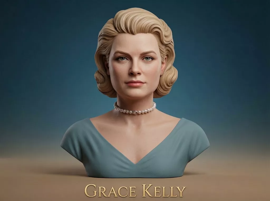 Grace Kelly Bust 3D Printable 3D print model