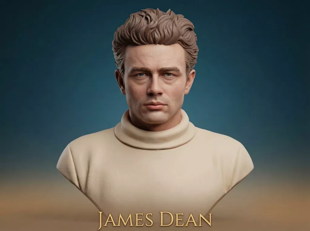 James Dean Bust 3D Printable 3D print model
