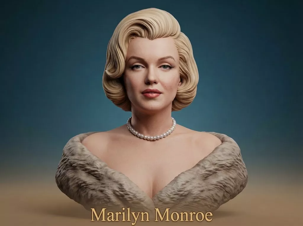 Marilyn Monroe Bust 3D Printable 3D print model