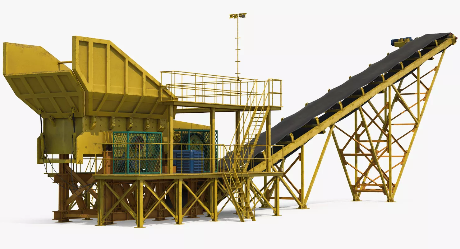Stone Crusher Machine 3D model