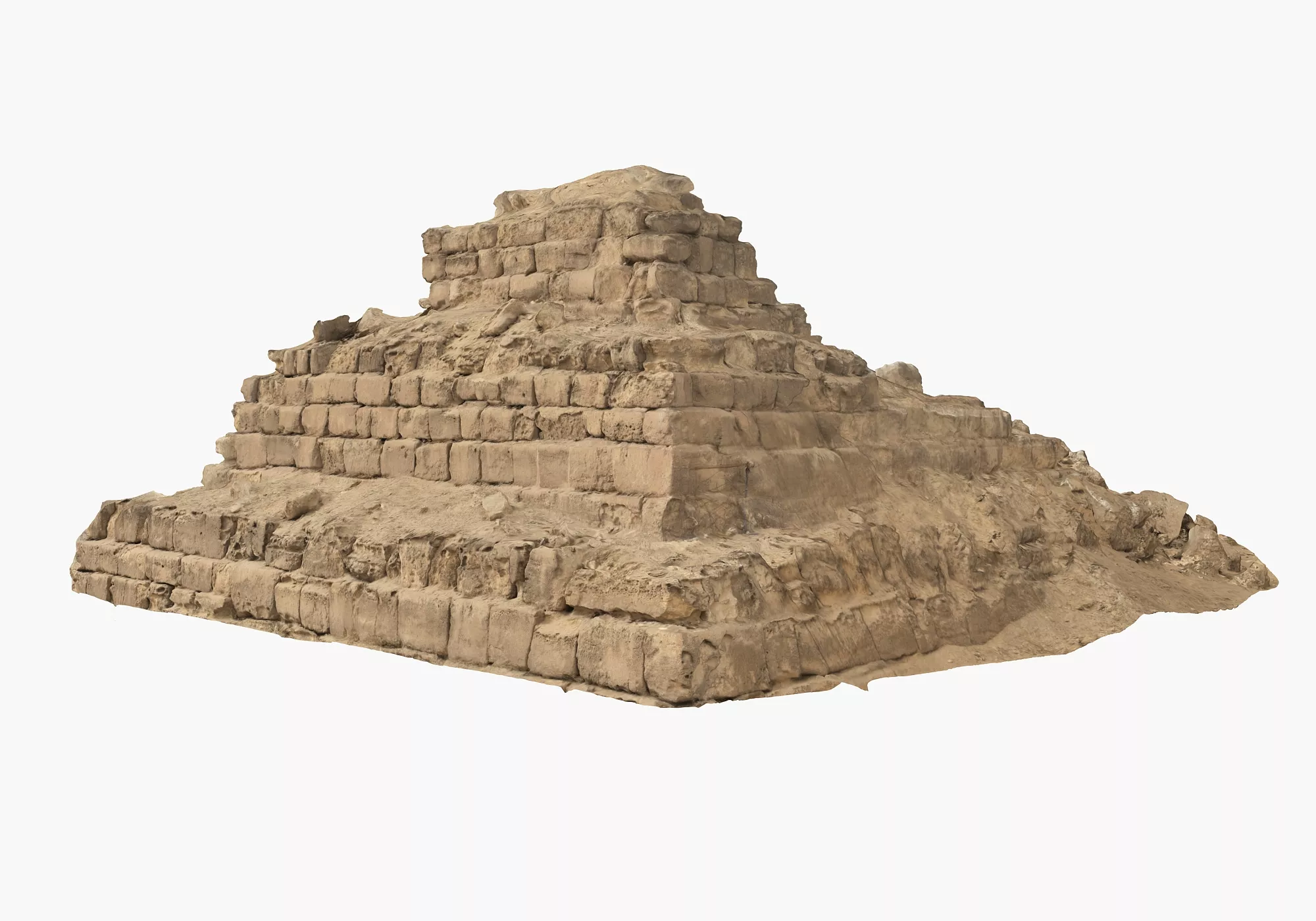 The Little Pyramid of Giza Scan Ultra HD 16K Low-poly 3D model