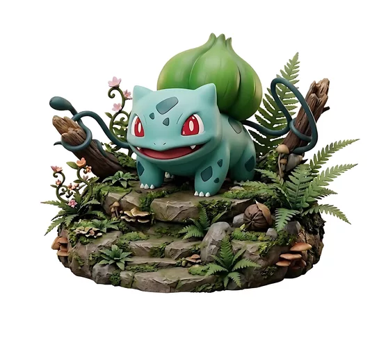 Bulbasaur Pokemon Diorama Printable Character Figure STL 3D Cute
