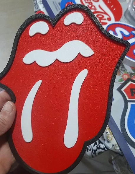 Logo lengua rolling stones 3D print model