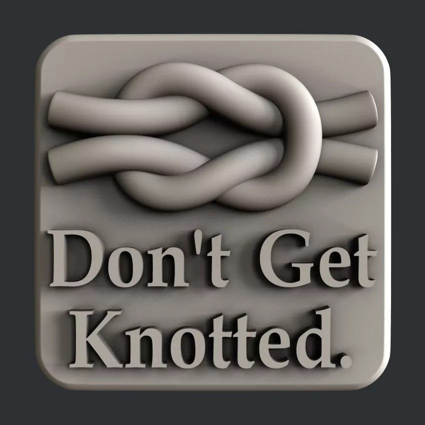 3d STL models for CNC router or 3dprinter Knotted 3D model