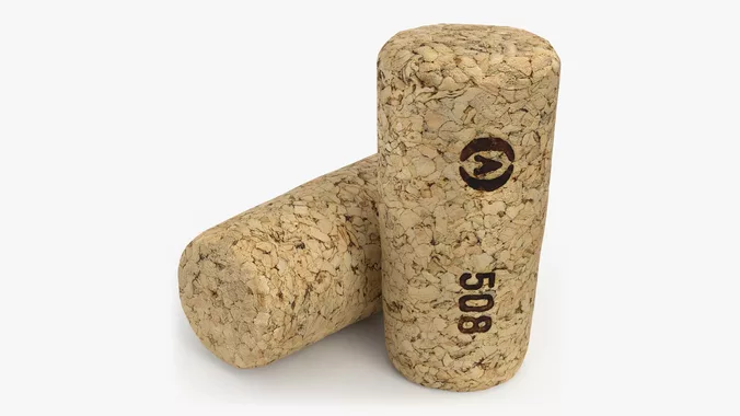 Wine Cork - 3D Scanned