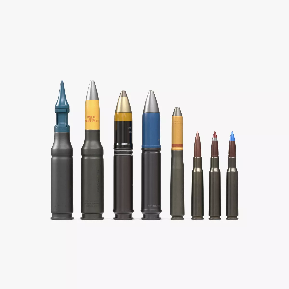 Bullet Collection V2 Low-poly 3D model