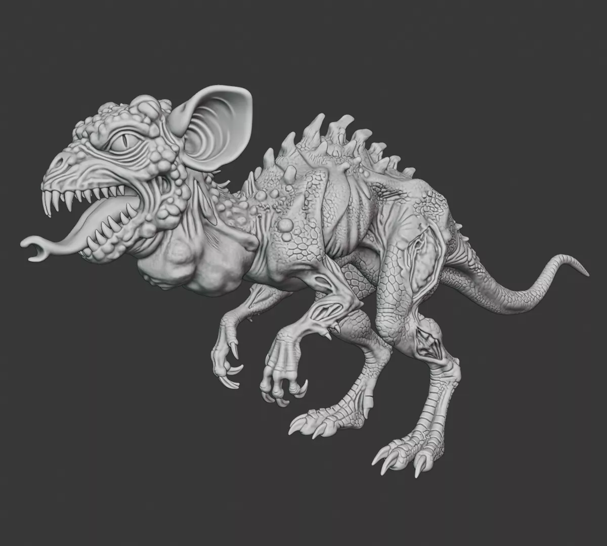 Chupacabra Figurine Cryptid Monster 3D Model Printable 3D print model