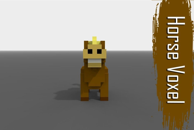 Voxel Horse 