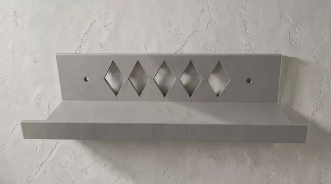 Medium Wall Ledge 3D Printable Floating Shelf Item Holder Ledge