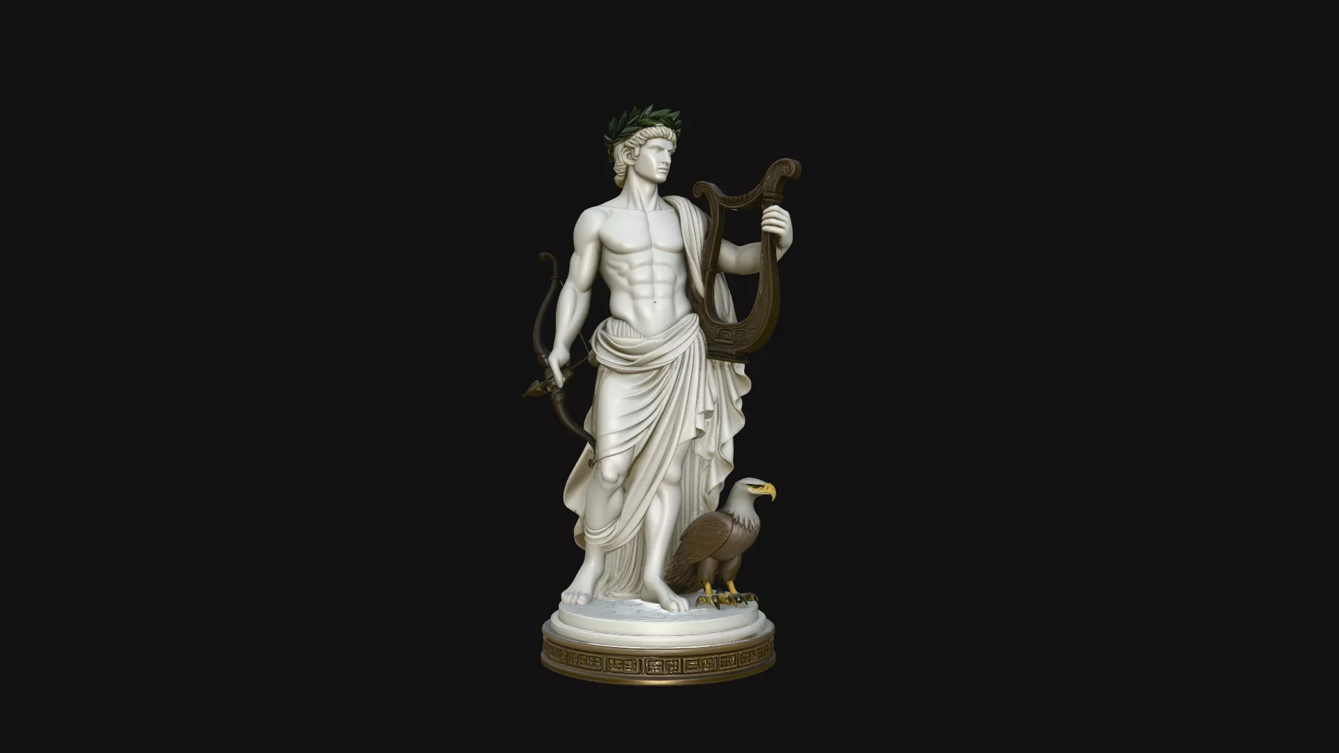 Apollo and the Eagle Statue Design 4 - 3D Print Model 3D print model